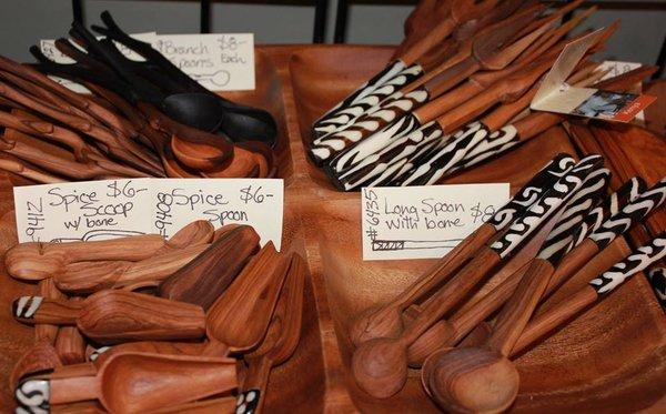 We have lots of unique home goods! These are hand carved in Kenya!