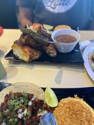 1/2 Rotisserie Chicken.  El Pastor Street Tacos