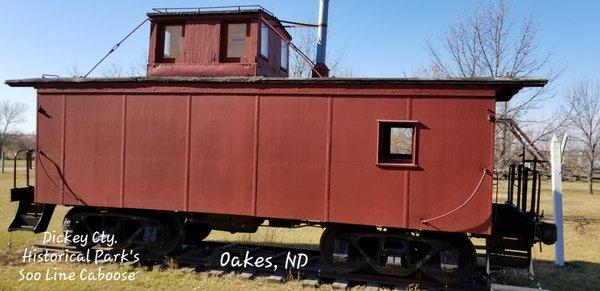 Old Soo Line Caboose at the Dickey County Historical Park in Oakes, ND.