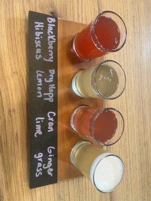 They do flights of Kombucha! Very yummy. It's a super cute space and everyone was friendly and helpful.