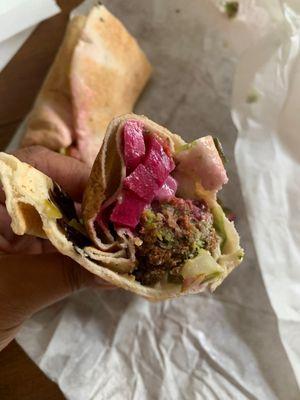 - Original Falafel! Those - -Tourshi (Pickled Cabbage)...Yum!