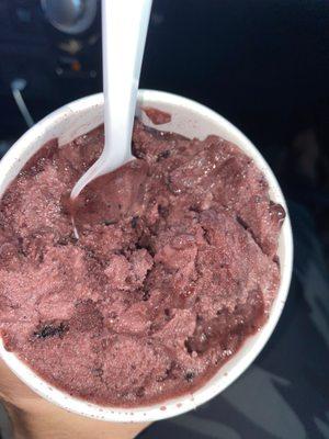 bluberry sorbet , wow rich and creamy