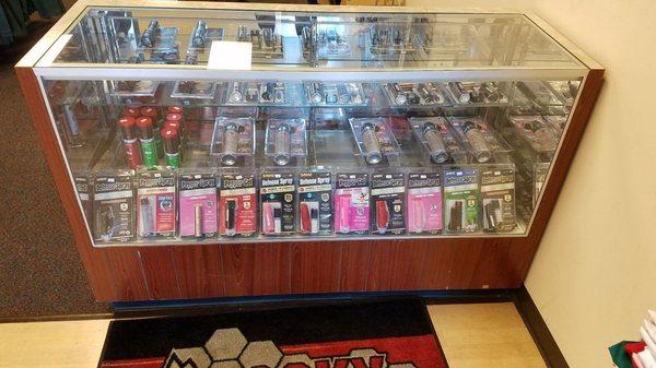 We have a large variety of pepper spray, for both civilians and law enforcement officers.