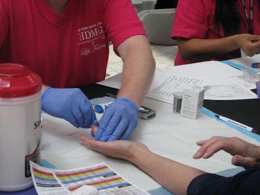 Giving free Health Screenings at the Life Festival at the AV Mall in Palmdale! Check out our website or Facebook page for other locations.