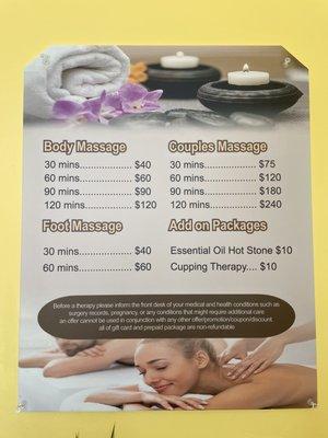 Hot stone included in all massages!