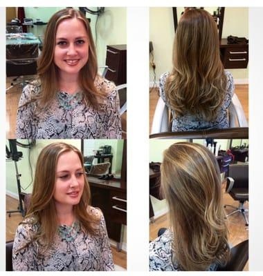 Hair painting Balayage.