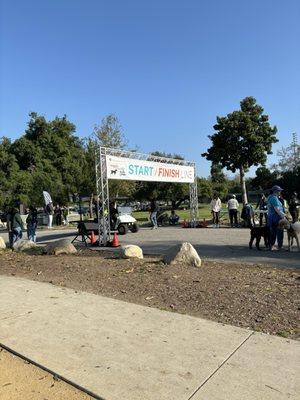 Start/Finish line after vendor booths