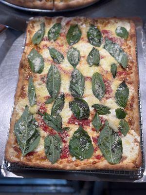 Square Margherita Pizza..
 Best Pizza NYC East Village