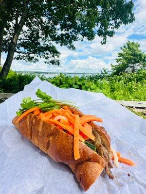 Lemongrass beef bahn mi