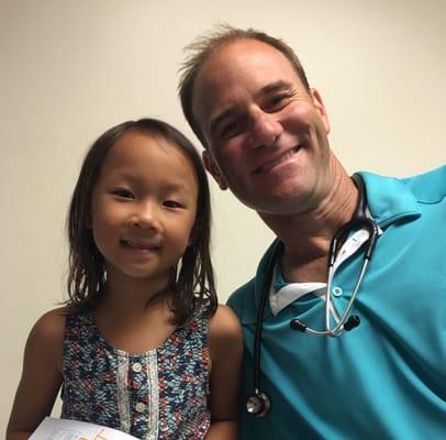 My daughter with Dr. Jeffrey Taylor at her doc's visit 7/22/16