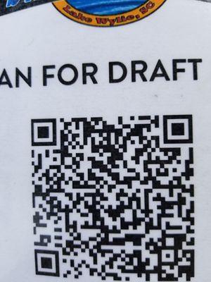 Drafts are a scan menu but bottles/cans and food on plastic menu.