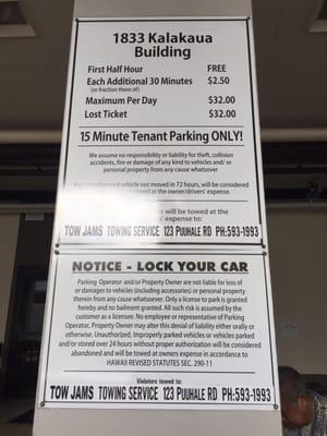 Parking Rates