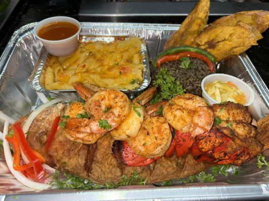 Fish & Shrimp Served with your choice of rice and mac