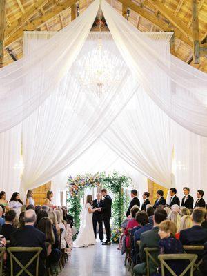 An Indoor Wedding Ceremony in The Barn