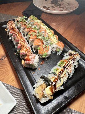 Signature Emperor Roll, Signature Kurama Roll, Signature White Spider Roll, Signature Salmon & Lemon Roll