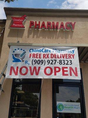 Now open ChinoCare Pharmacy