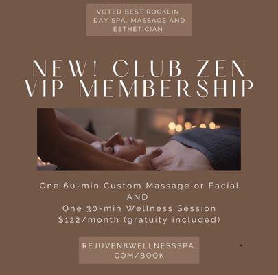 Club Zen VIP Membership available 2024!