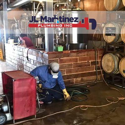 Clearing a drain at local Brewery in San Diego! Our trained plumbers are ready for commercial and residential plumbing 24/7! Call Today!