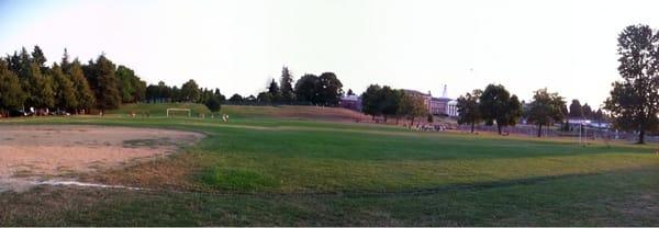 View of soccer fields (Franklin High in background)