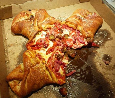 Pizza calzone is so bomb