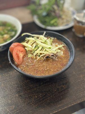 Hủ Tiếu Saté Bò: Beef Satay Sauce w/ Rice Noodle