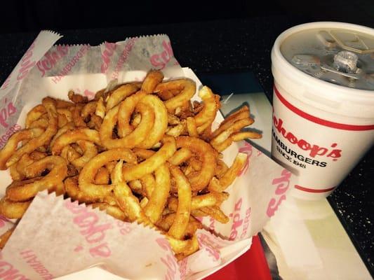 The tiniest coffee and an order of fries for 3.79.