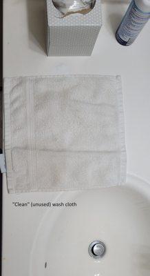 "Clean" (unused) wash cloth