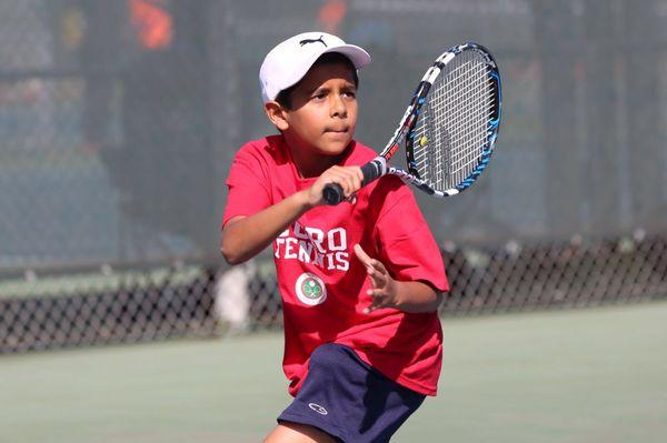 Menlo Park Orange Ball Team playing hard at 2017 Bay club Sectionals