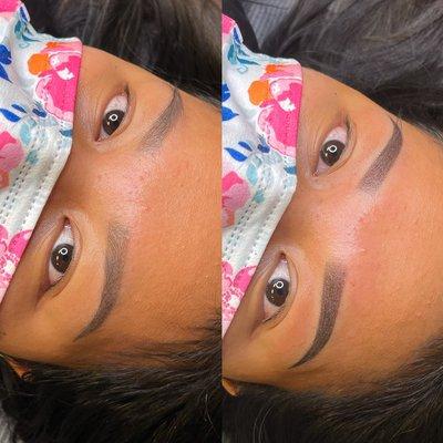 Healed Powder Brow, Touched up Powder Brow