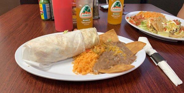 Steak burrito combo