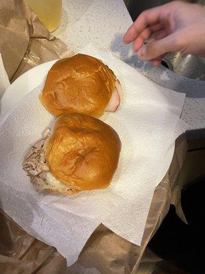 Pulled Chicken and Pulled Pork