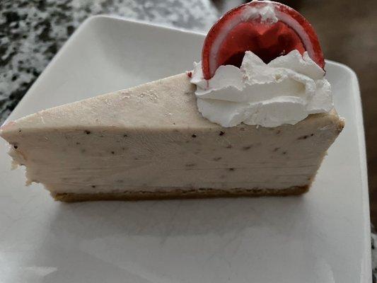 Strawberry slice cheesecake