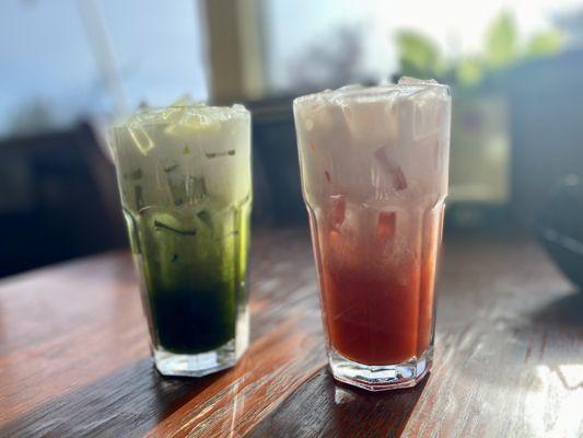 Thai green tea and Thai rose tea