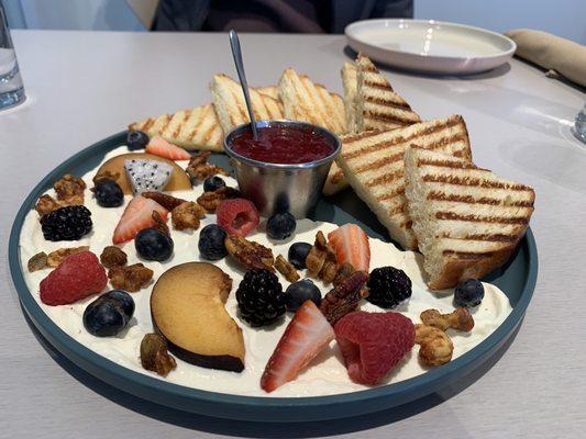 Homemade whipped ricotta plate. Very very fresh and not too sweet. 4/7/21