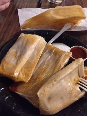 Oh em gee. Beef and potato tamales make my world go round.