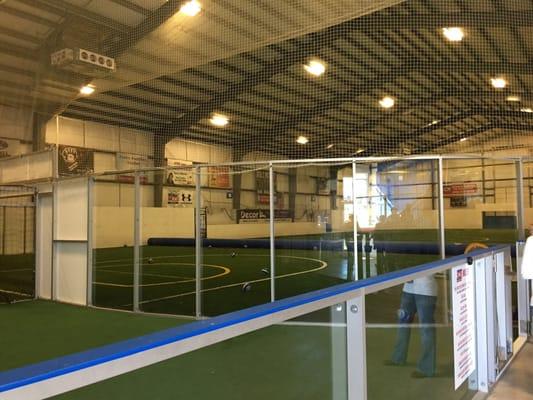 One of the indoor fields.