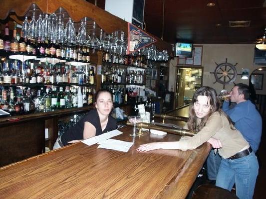 Some of the bartenders at Mark's Pub