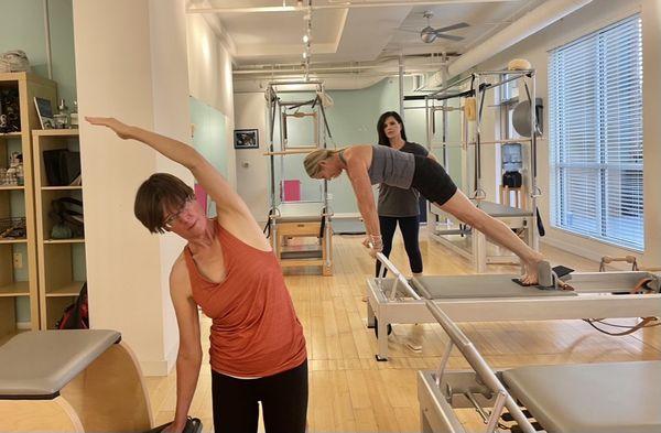 Beautiful mermaid, Stacey! And there is Alyson on the Reformer in the background with Laura assisting.