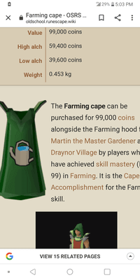 This is the farm cape off of runescape.
 Its called osrs.
 I want dark green shirt.  watercan like that on shirt.
 The on both sleeve 99/99