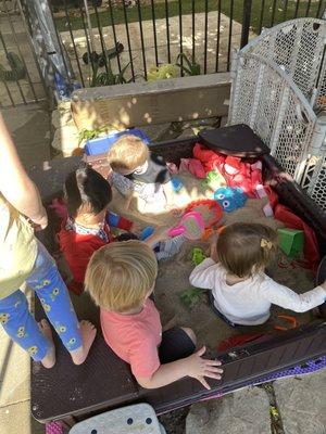 Part of the outdoor play area