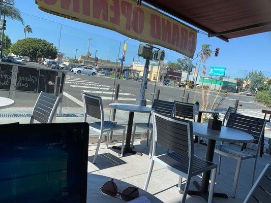 Patio seating is vital in San Diego!