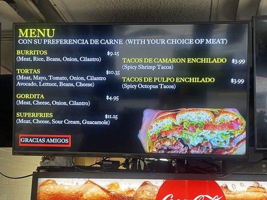 Menu 8/19/22