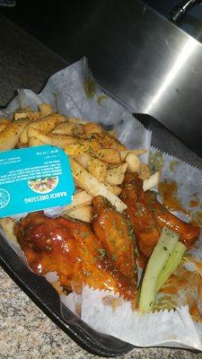 Wings and fries