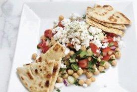 Try our delicious Chickpea Salad made with the most fresh ingredients. Served with a side of Pita. Come try