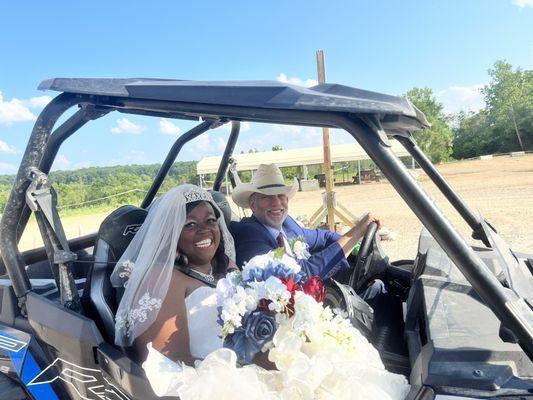 Wedding procession through Badlands Off-road Park