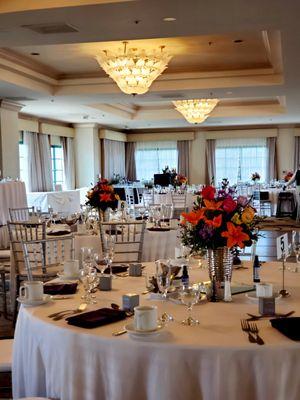 Floral arrangements at reception.