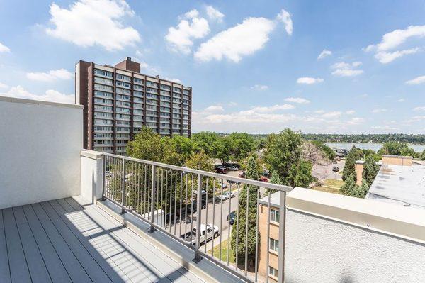 Balcony facing Sloan's Lake.