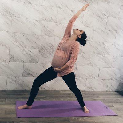 Prenatal yoga at Sneak-A-Baby Peek