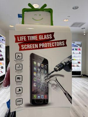 Life Time Screen Protectors available Privacy or Regular  Grand opening special pricing available