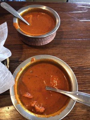 6/17/2023-Butter Chicken (top) and Chicken Tikka Masala